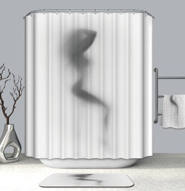 Bathroom curtain  Waterproof Polyester  girl Shadow woman Simple Shower curtain