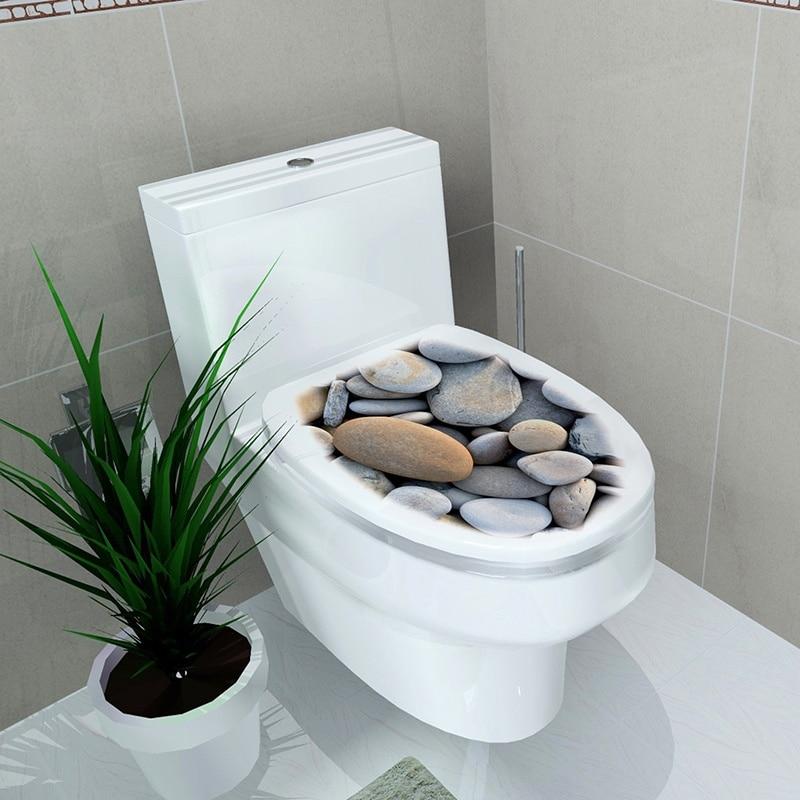 Toilet Cover Wall Stickers 3D Waterproof Bathroom Decal Pvc stereo toilet stickers