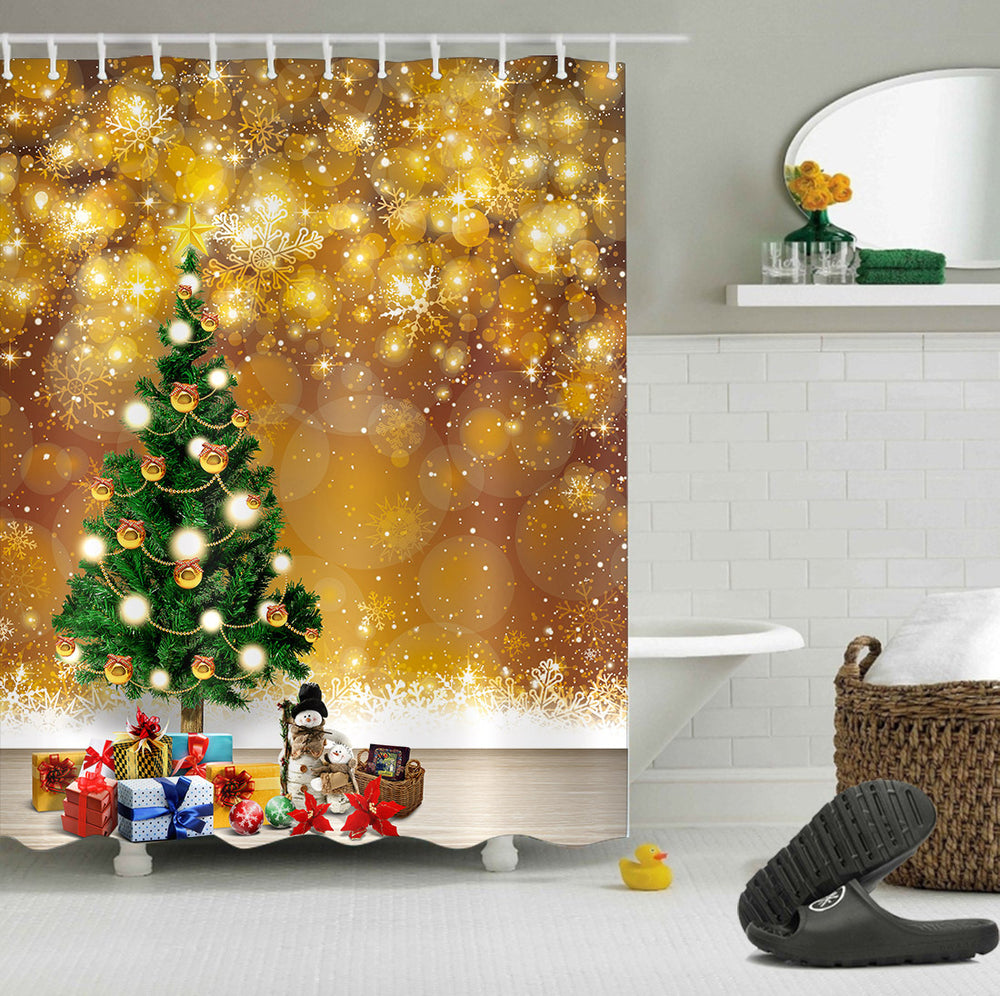 Christmas decoration Shower Curtain Waterproof Shower Curtain