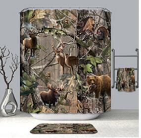 Bathroom Decor 3D Print Customized Animal Beast Waterproof  Curtains