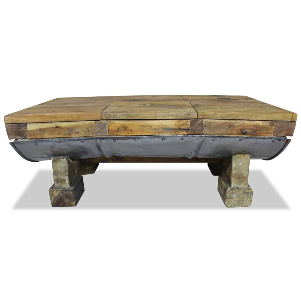 Coffee Table Solid Reclaimed Wood 35.4"x19.7"x13.8"