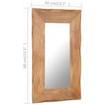 Cosmetic Mirror Solid Acacia Wood Make up Bathroom Hall Multi Sizes