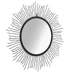 Wall Mirror Sunburst Black Home Steel Decor Hanging Mirror 23.6"/31.5"