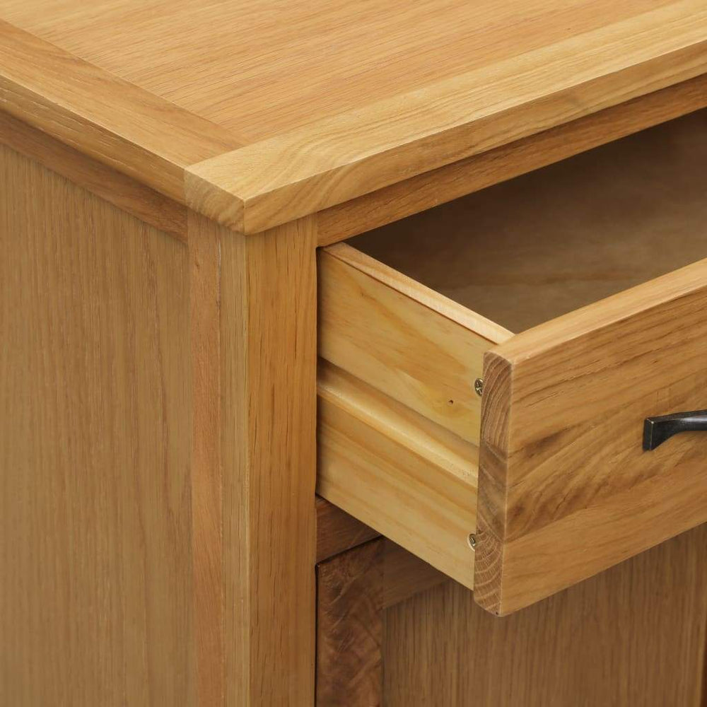 Shoe Cabinet Solid Oak Wood Storage Organizer Unit White/Light Wood