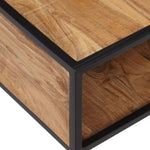 Coffee Table 27.5"x27.5"x12.5" Solid Acacia Wood