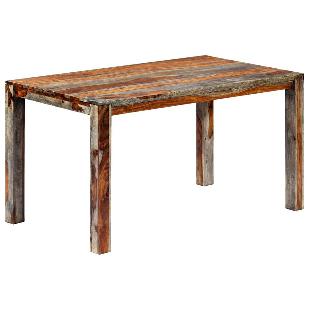 Solid Sheesham Wood Dining Table Gray Kitchen Dinner Table Multi Sizes