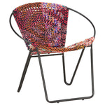 Circle Chair Multicolors Chindi Fabric