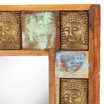 Mirror with Buddha Cladding Solid Reclaimed Wood Hallway Multi Sizes