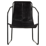 Relaxing Armchair Real Leather Lounge Seating Living Room Brown/Black