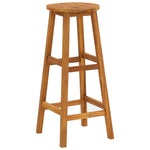 2/4/6x Solid Acacia Wood Bar Stool Outdoor Garden Bistro Chairs Stools