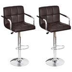 2x Bar Stool Faux Leather Kitchen Dining Room Seating Multi Colors