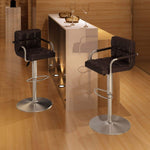 2x Bar Stool Faux Leather Kitchen Dining Room Seating Multi Colors