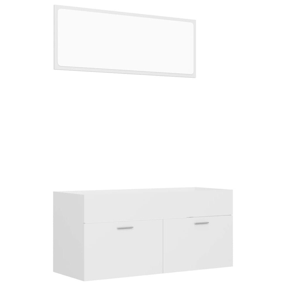 Bathroom Furniture Set 2 Piece Chipboard Storage Cabinet Multi Colors