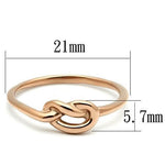 TK630R - IP Rose Gold(Ion Plating) Stainless Steel Ring with No Stone