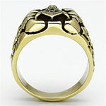 TK778 - IP Gold(Ion Plating) Stainless Steel Ring with No Stone