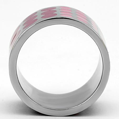 TK820 - High polished (no plating) Stainless Steel Ring with Epoxy  in Multi Color