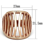 TK859 - IP Rose Gold(Ion Plating) Stainless Steel Ring with No Stone